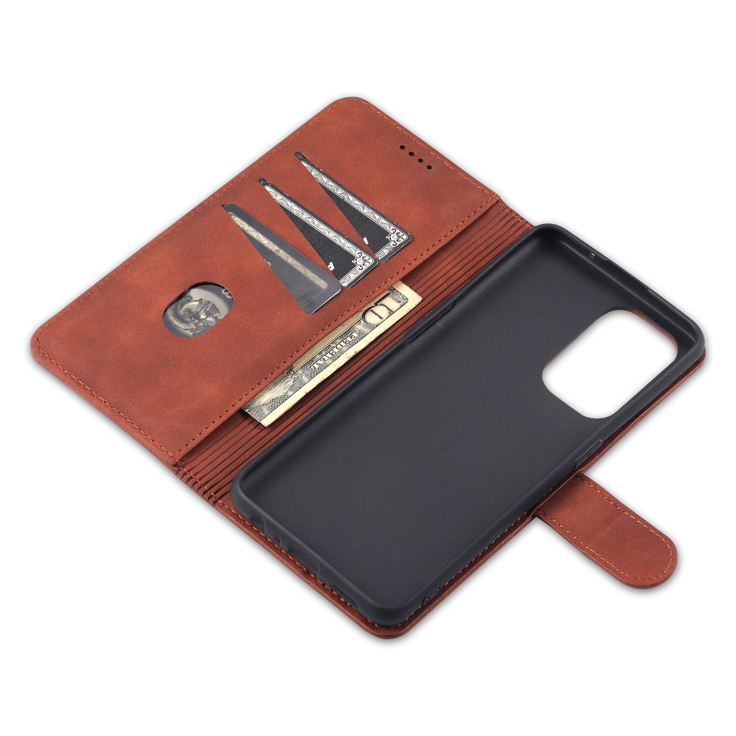 Wysokiej jakości etui z klapką dopasowane etui do OPPO A94 5G A95 5G Pu skórzane torebki na telefon etui ochronne z zamknięciem pasek AZNS