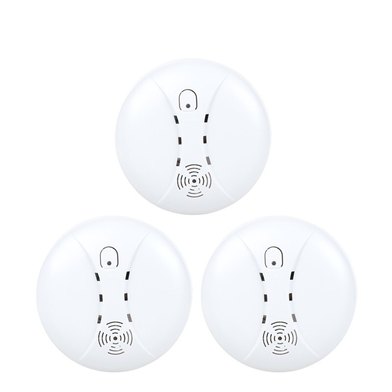 3pcs Wireless Fire Protection Smoke Detector Portable Alarm Sensor for 433MHz WIFI GSM Office Home Security Fire Alarm System