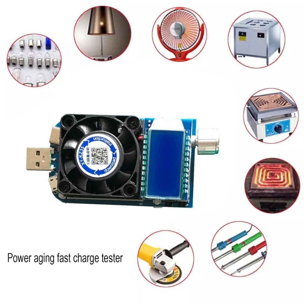 USB Adjustable Constant Current Electronic Load Charging Test Instrument Aging Discharger Intelligent