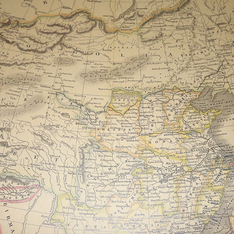 2 pcs World map Poster Kraft paper 72.5*47cm Student stationery World geography Wallpapers Home Decor Decorative paintings