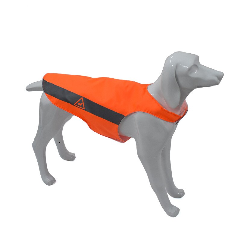 Reflective Dog Vest Clothes High Visibility Small Large Dogs Safety Vests Harness For Outdoor Hiking Walking With Paw: orange / S