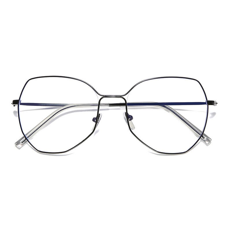 Anti-Blauw Licht Eye Beschermende Bril Frame Mode Onregelmatige Metalen Brillen Vrouwen Mannen Blok Blue-Ray Bril