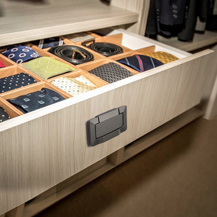 Drawer Flush Pull Hidden Door Hidden Handle Modern Minimalist Cabinet Ambry Handle Black and White with Pattern Wardrobe Flush P