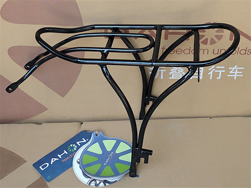 Bastidores traseros de bicicleta de 20 pulgadas para Dahon P8 estante trasero de aleación de aluminio para bicicleta plegable D8 P18 estante trasero: black