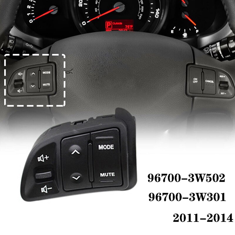 96700-3W301 Cruise Control Volume Music Button and Wire Steering Wheel Button for KIA Sportager