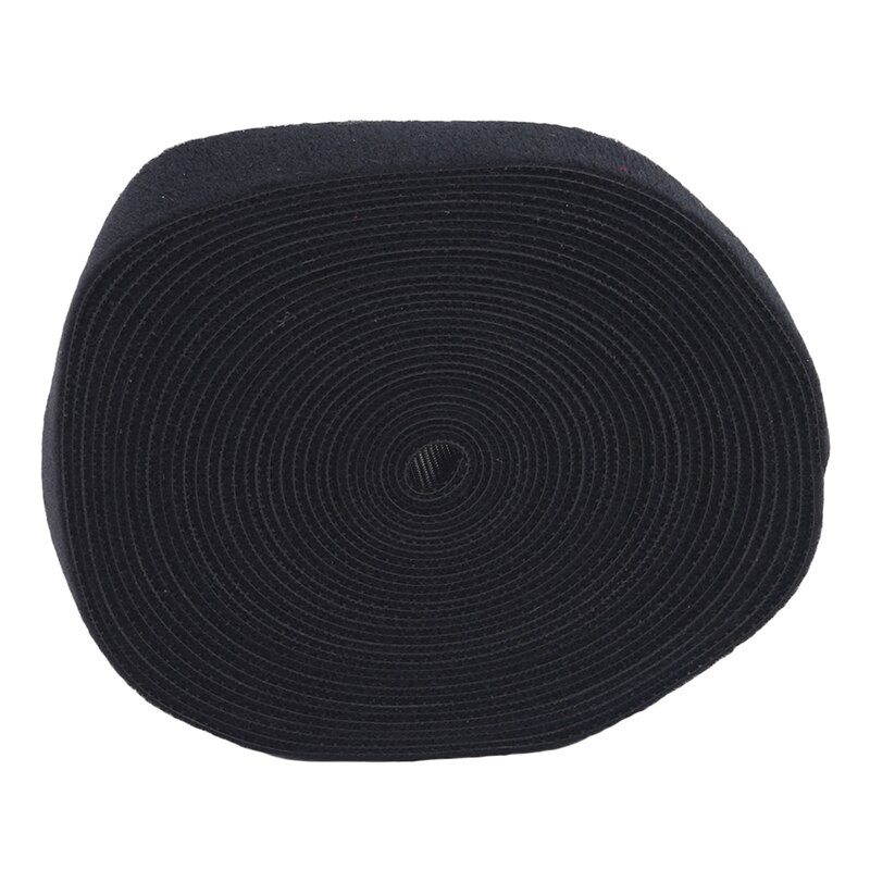 Magical Glue Self-Adhesive Tape Strap Hoop Loop Strap Velcro Closure Tape Scratch Roll Fastening Tape 1Roll 2cm*5m Color: black