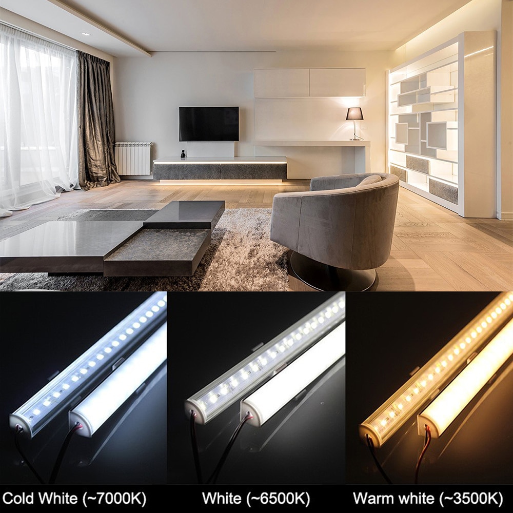 5pcs/lot DC 12V 50CM Wall Corner LED Bar Light 5730 L Shape Aluminum Profile 5730 LED Hard Strip Light Kitchen Cabinet Light