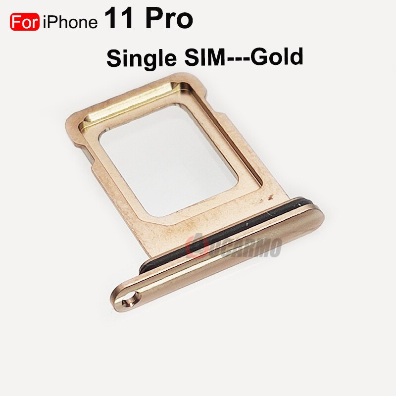 Aocarmo 10 sztuk/partia podwójna karta Sim dla iPhone 11 zawodowiec pojedyncze gniazdo karty SIM taca uchwyt adapter gniazdo części zamienne