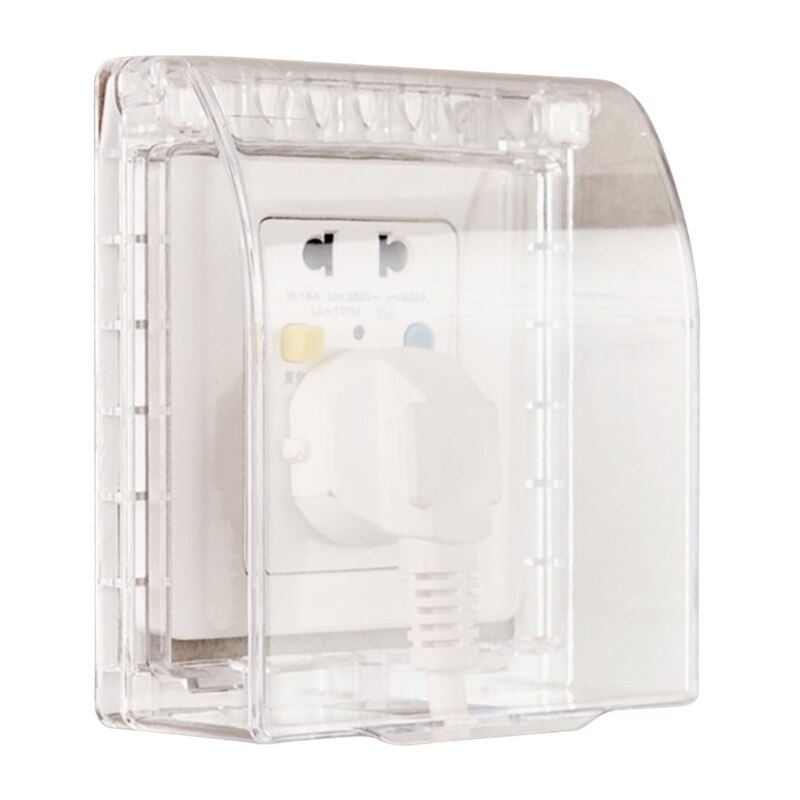 Type 86 Verhoogde Waterdichte Elektrische Stopcontact Schakelaar Bescherming Cover: Transparent color