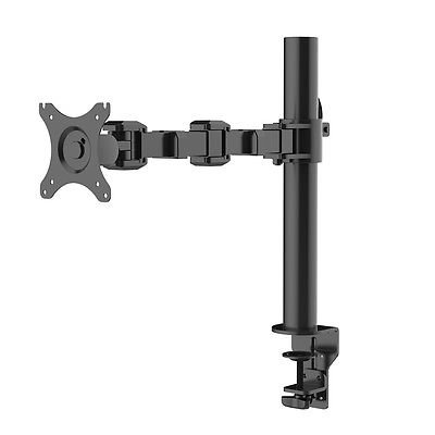 Desktop Single Monitor Arm Fully Adjustable Computer Stand Mount Fit for 10"-30" Max Support 10KG Weight