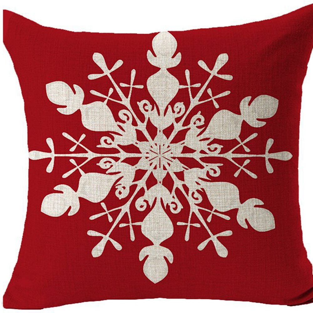 Juleputetrekk 45*45 rød Gud jul trykt polyester dekorative puter sofa hjem dekorasjon putevar: B4