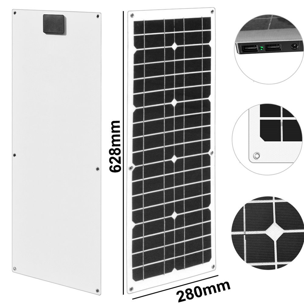 100w Flexible Solar Panel 12v mono Solar cell charger 5v usb for mobilephone Outdoor Cycling Climbing Hiking Camping 12v Battery