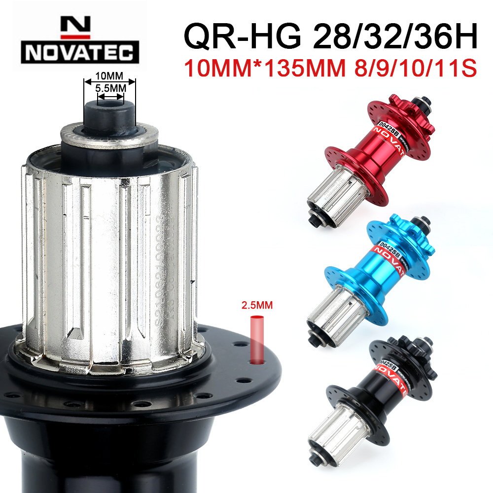 Novatec Bicycle Hub D042SB D442SB Hubs Sealed Bearing MTB Bike Hubs 28/32/36Holes Holes Micro Spline hub 8/9/10/11/12 Speed