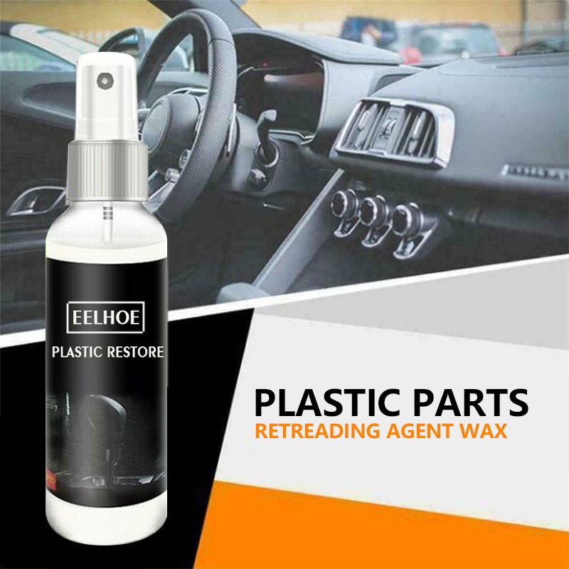Panel de instrumentos de cera para el Interior del coche, limpiador de luz, recubrimiento de plástico renovado, 30ml