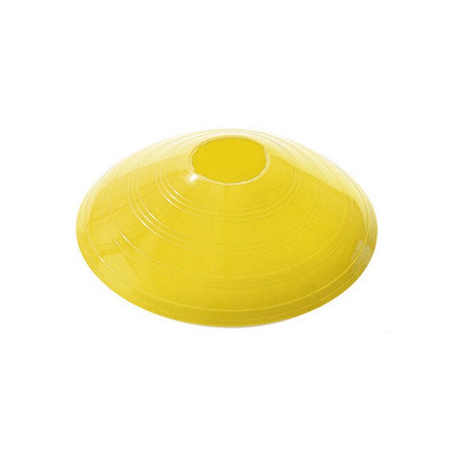 10pcs/set Soccer Training Sign Flat Pressure Resistant Cones Marker Discs Bucket Marker PE Football Training: YELLOW