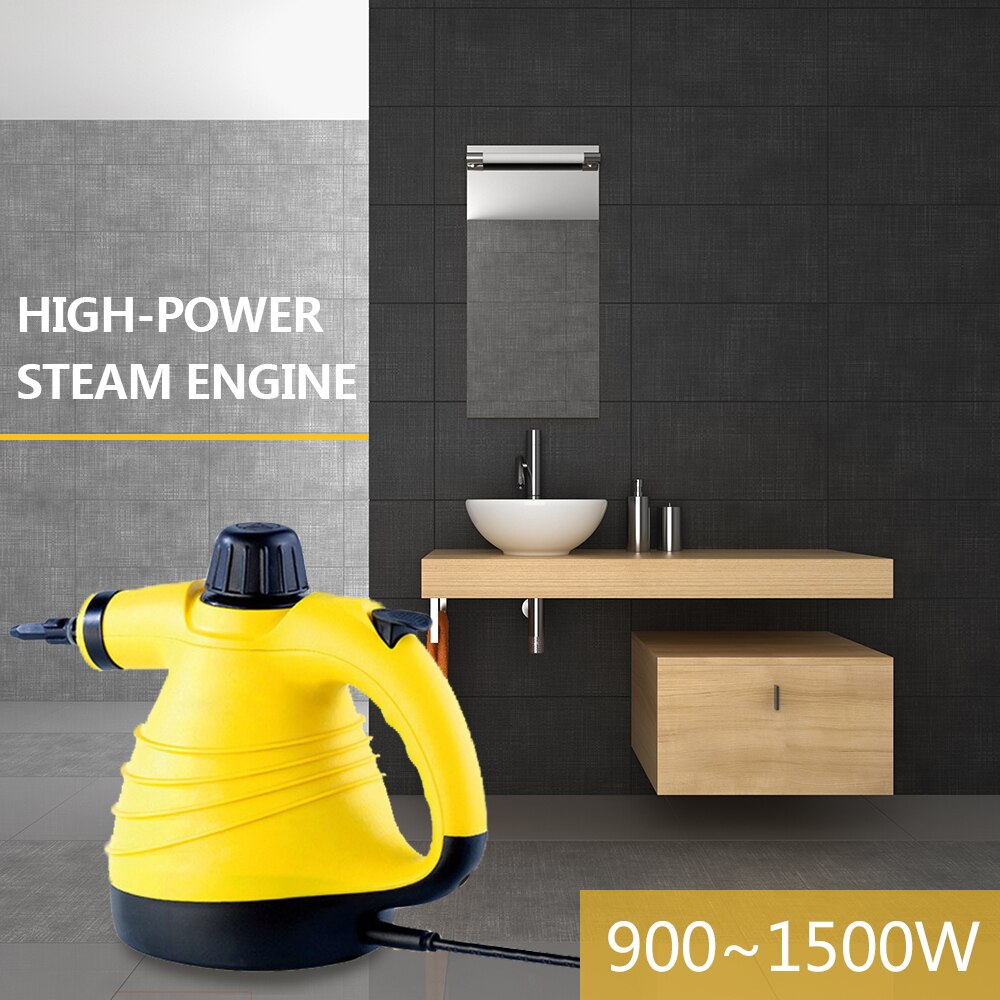 Handheld Steam Cleaner Multi-Purpose Pressurized Portable Steamer with 9-Piece Accessory Set for Bathroom Kitchen Surfaces Car