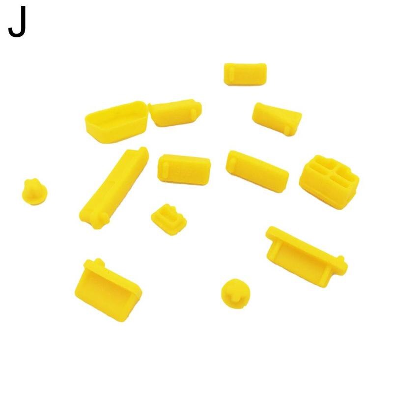 1 Bag Universal Elastic Silicone Anti-dust Laptop Port Protector Dustproof Notebook Computer Port Plug Anti-dust Stopper Cover: yellow