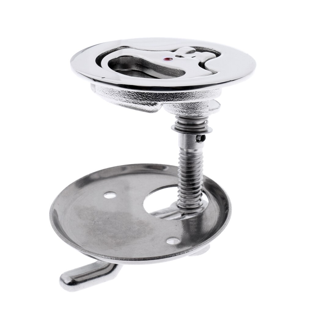 Polished Marine Boat Cam Latch 316 SS Hatch Pull W/ Turning Lock Lift Handle Boat Parts Accessories