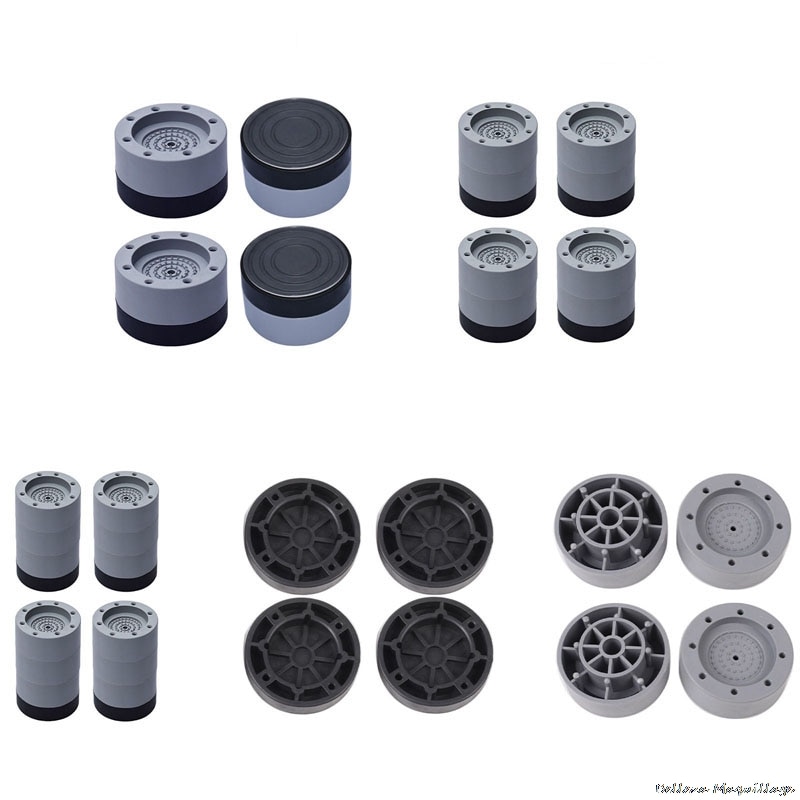 4PCS Foot Pads Washing Machine Anti Vibration Washer Feet Pad Anti Slip Rubber Foot Pad for Washing Machines and Dryers