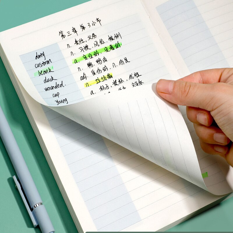 A5 English Memory Learning Notebook 150 Sheets Portable Memo Pad Notebook Memorandum Student School Office Stationery