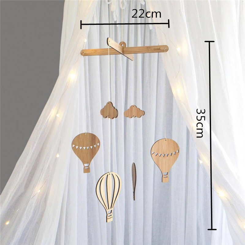 eins nordisch Holz Heißer Luft Ballon Neugeborenen Baby in sterben Krippe Kleinkind Zimmer Dekor Fotografie Requisiten Baby Schlafzimmer Dekoration Befriedung