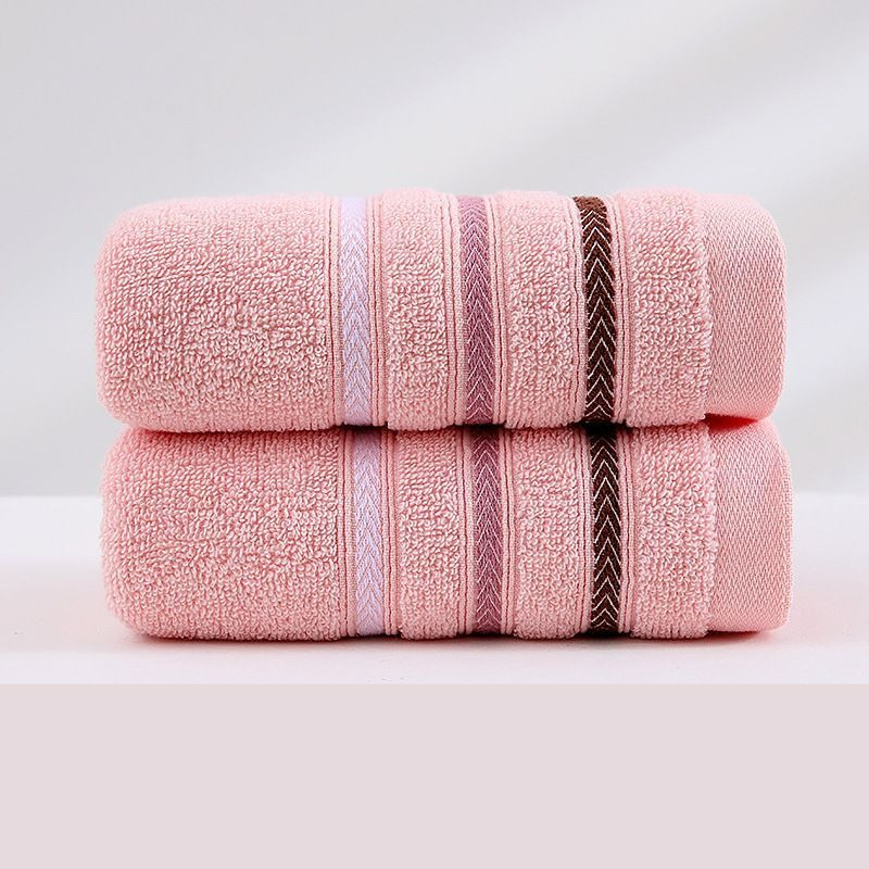 Bath Towel,Quick-Dry Soft Pure Cotton Towels with Modern Striped Pattern,Luxury Spa,Hotel Towels for Home, Bath Shower: Pink