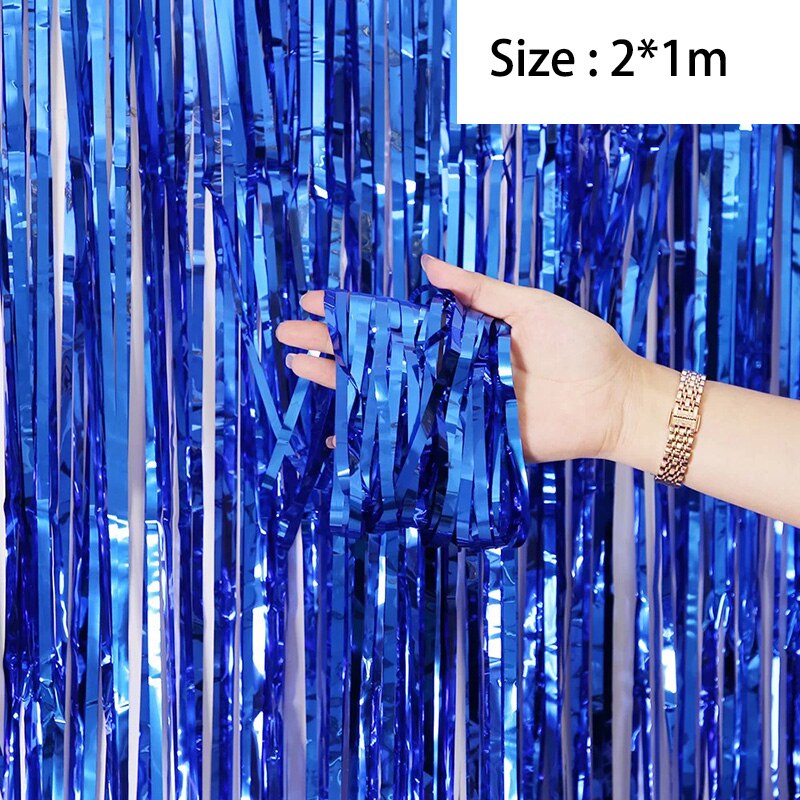 Zasłona cekinowa tło tło strony dekoracje ślubne i urodzinowe tło cekinowa ściana Glitter kurtyna tło folia kurtyna: Silk Blue