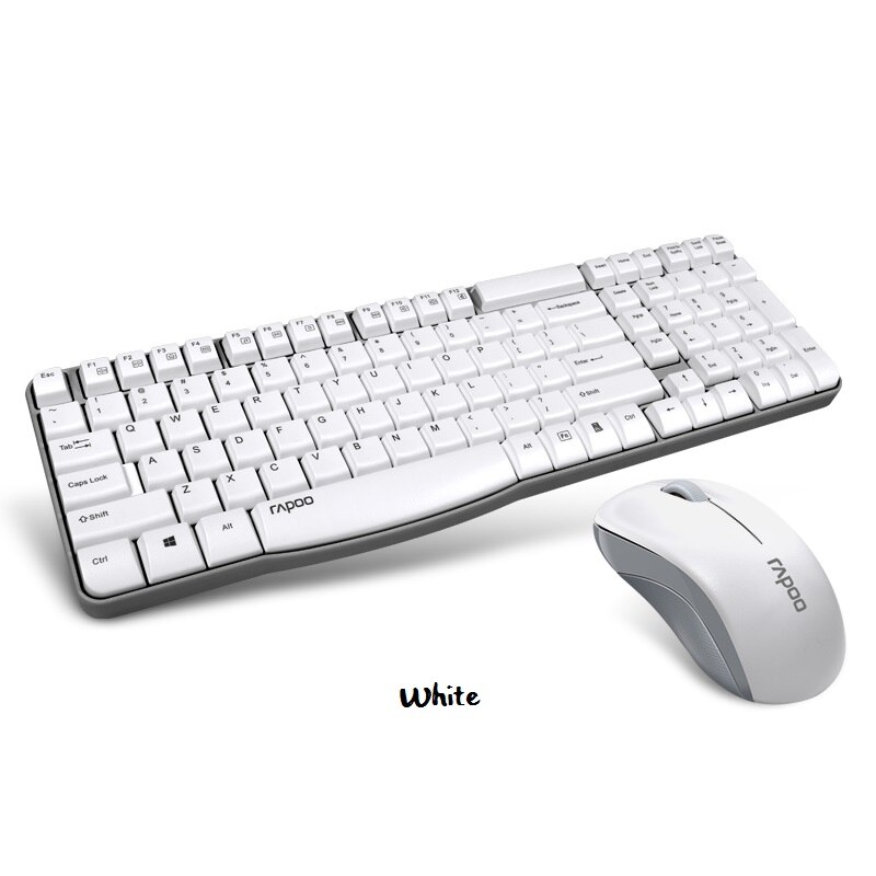 Original Rapoo X1800S Wireless Keyboard&Mouse Combos With Waterproof for Computer Home Office PC laptop desktop: wireless white