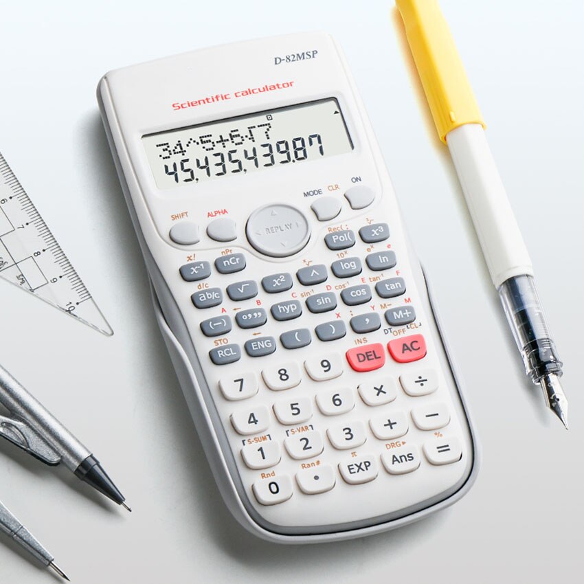 12 Digits Scientific Calculator 240 Functions Digital Battery Calculators Accounting Calculator School Office Stationery: white