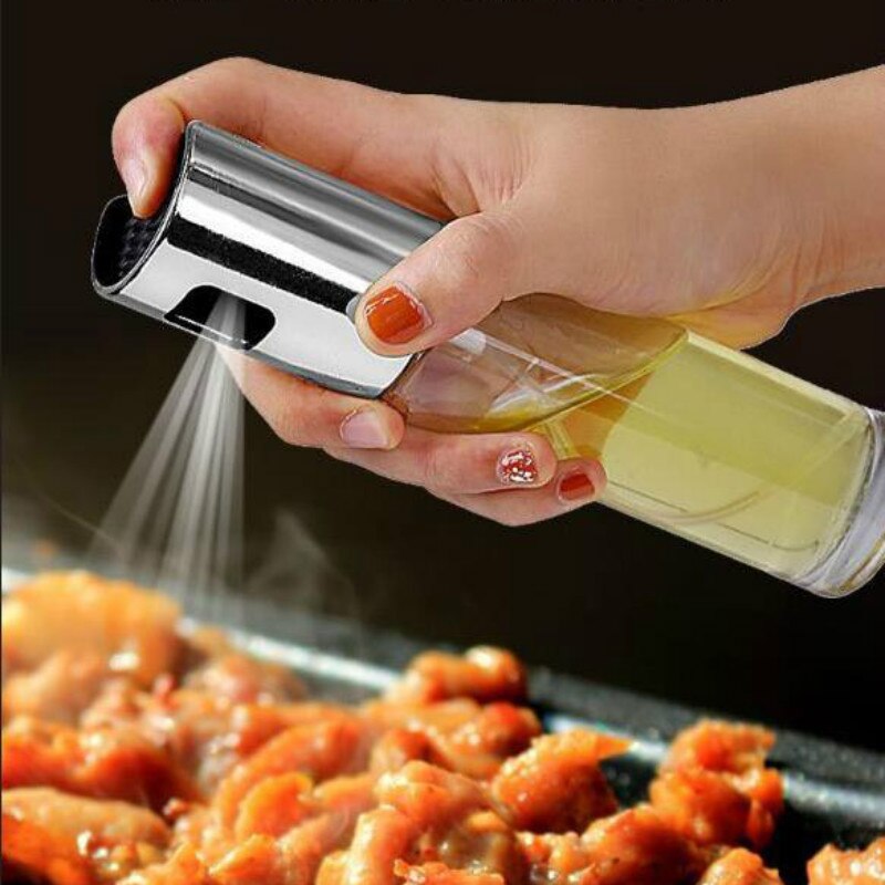 Rostfritt stål sprayflaska kök hem utomhus grill sojasås vinäger finfördela ätbar olivolja vattenkanna  mx7051721