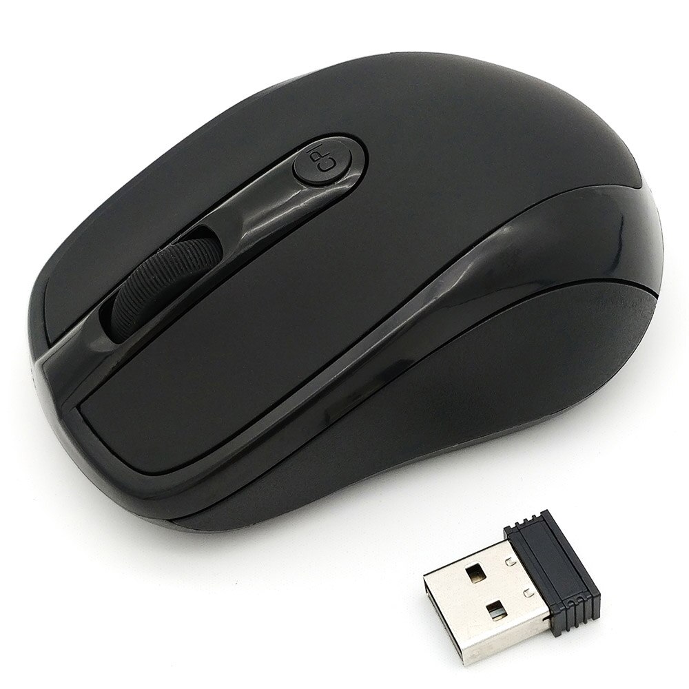 Hop Gaming 2.4GHz Wireless Optical Mouse Computer PC Mice with USB Adapter Mause for PC Laptop: Black