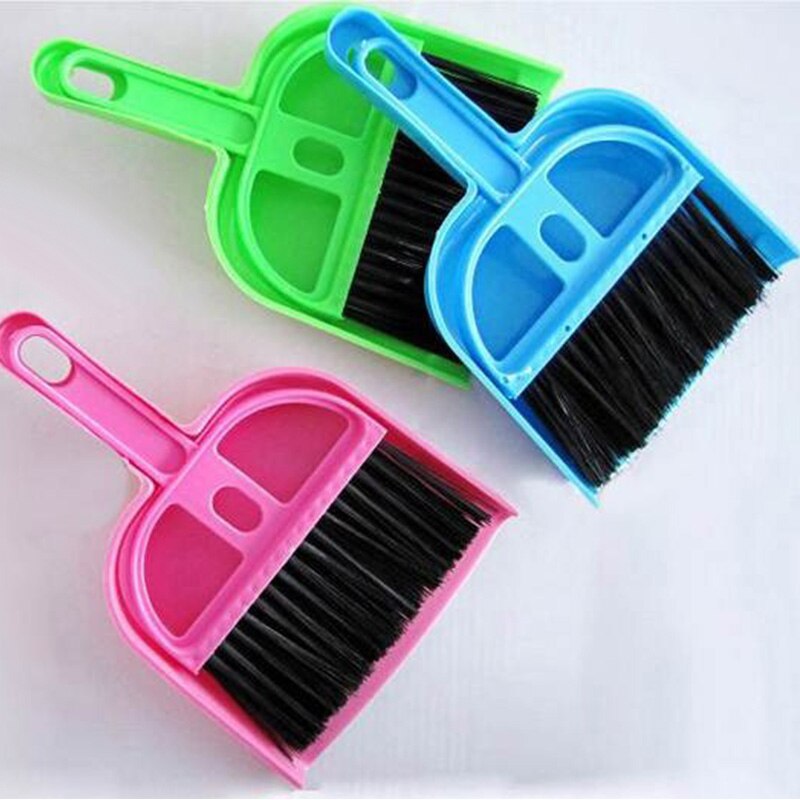 Mini Desktop Sweep Cleaning Brush table Small Broom multi-function can be hanging desk Dustpan Set