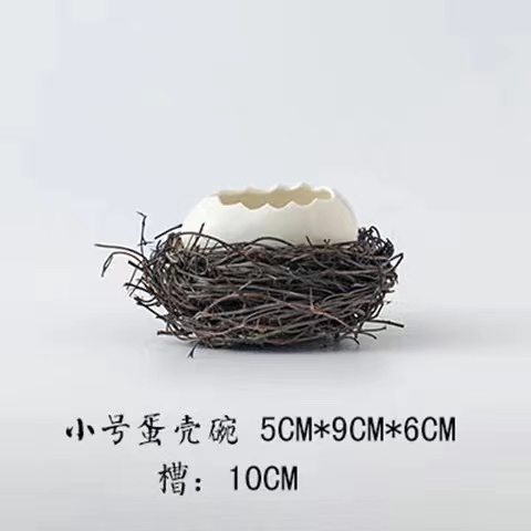 Bird's Nest Broken Eggshell Cup Ceramics Dessert Bowl For Steamed Egg Bowls Restaurant Decor Display: VIOLET/紫罗兰
