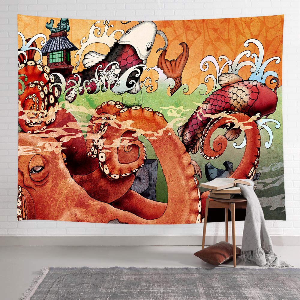 Simsant – tapisserie murale suspendue psychédélique en forme de champignon, pour salon, chambre à coucher, dortoir, couverture de maison