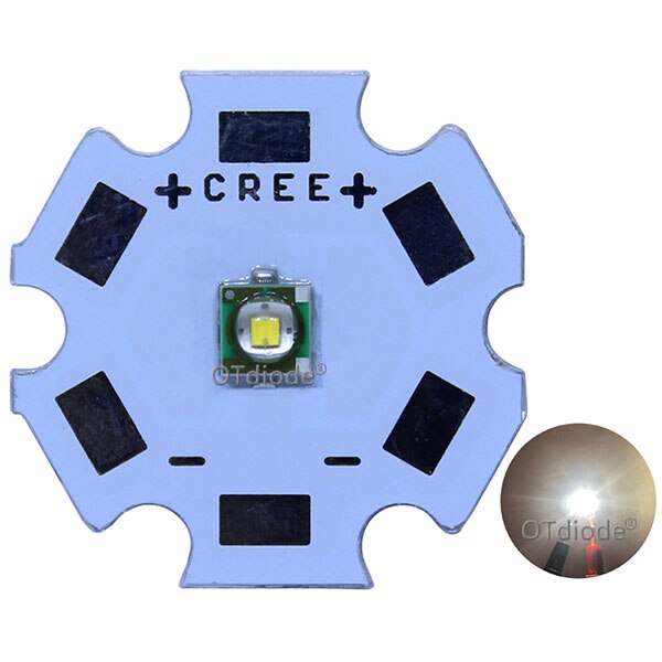 20pcs Cree XPC XP-C Q5 3535 SMD 1W LED Emitter Diode Neutral White Cool White Warm White with 20mm 16mm 12mm 8mm PCB: Natural White / on 20mm Aluminum PCB