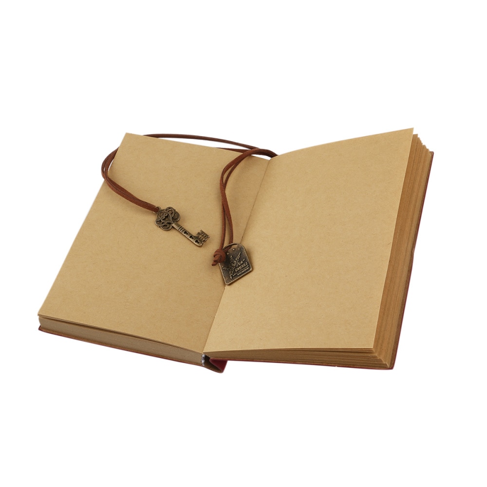 Klassische retro Jahrgang Stil PU Abdeckung Schnur Schlüssel Gebunden Leere Notizbuch Notizblock Reise Tagebuch Tagebuch skizzieren tagebuch journaling