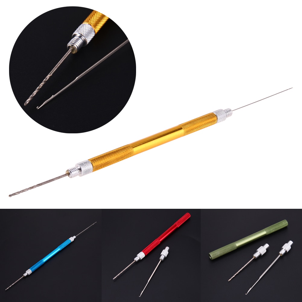 Fishing Bait Drilling Needle Suit Aluminum Alloy Drill Hook Rig Needle For Fishing Multiple Function Tackle Baiting Tool