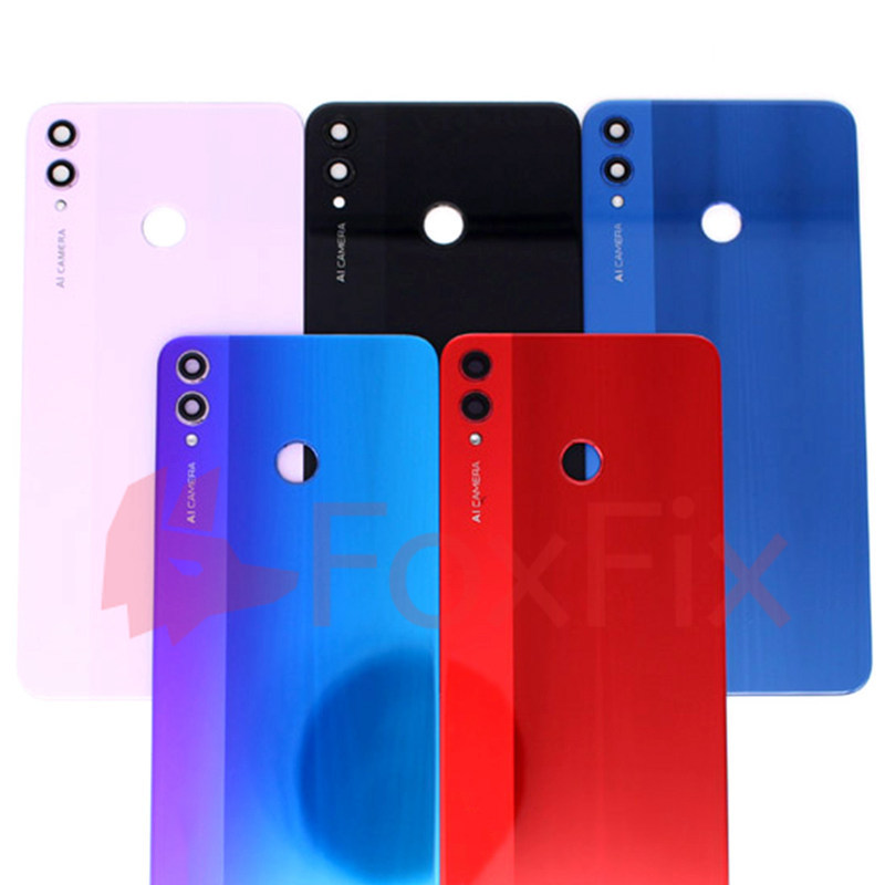 For Huawei Honor 8X Back Glass Battery Cover Panel Rear Door Housing Case Honor 8X Battery Cover With Camera Lens JSN-L21