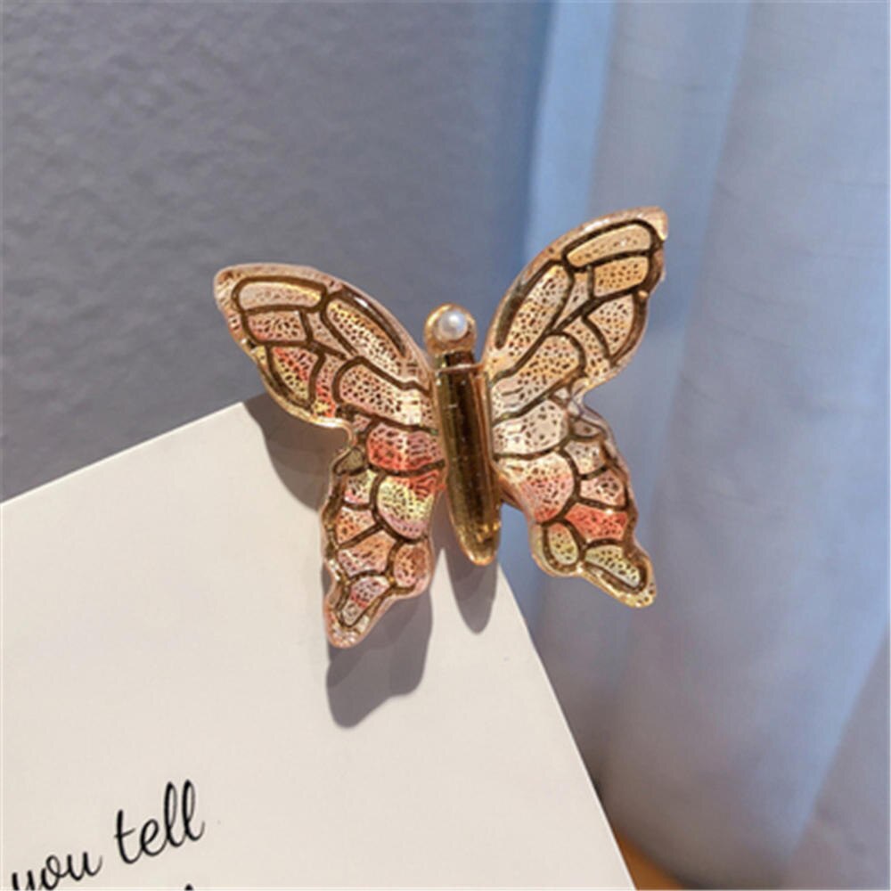 Koreanische Gebühr Schmetterling Haarnadel Bunte Gradienten Haar Clips für Frauen Mädchen Spange Fliegen Schmetterling Haar Zubehör: 5