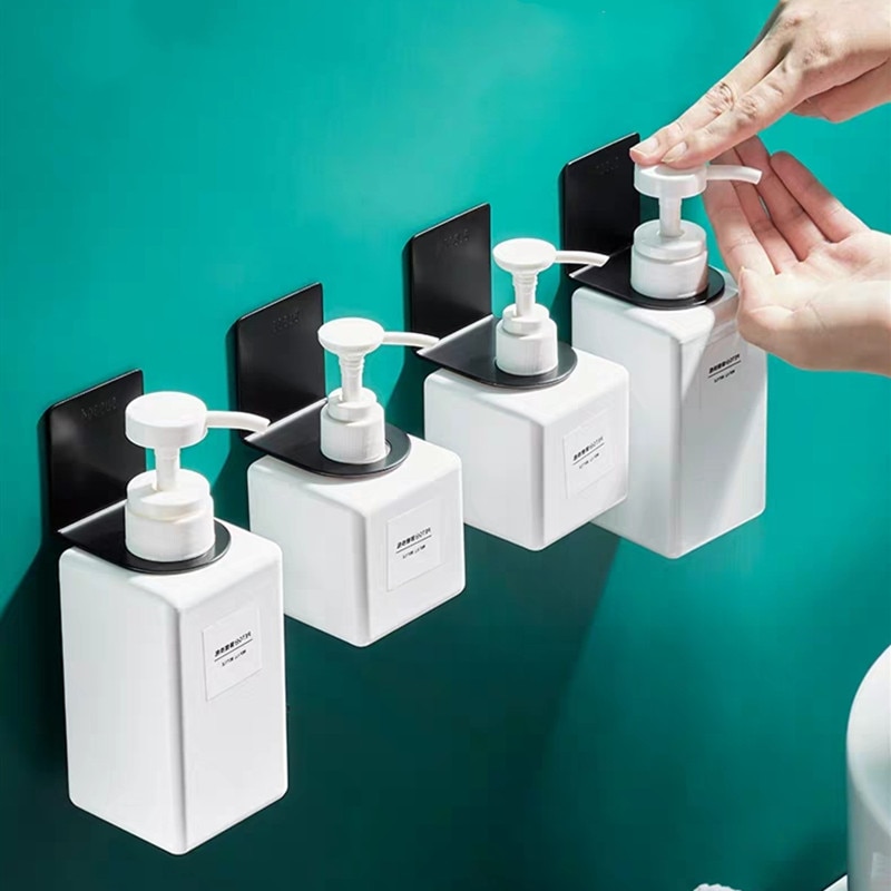 Bad Shampoo Regale Edelstahl Dusche Gel Aufhänger Hand Seife Spender Organizer Punch-freies Schwarz küche Regal