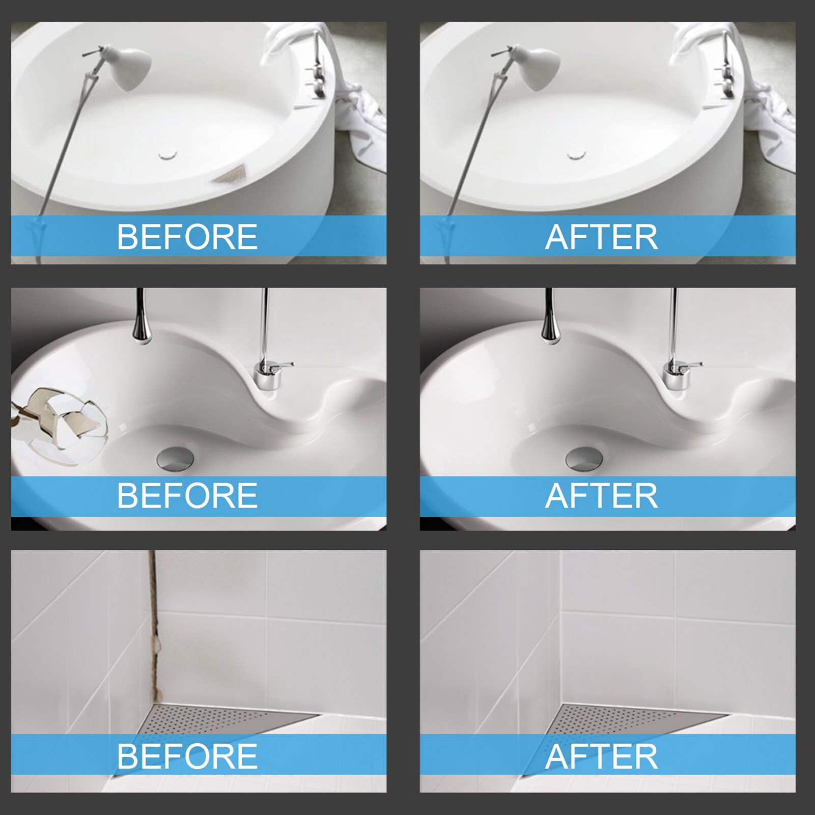 Ceramic Tile Repair Agent Ceramic Paste Floor Tile Adhesive Bathroom Closestool Marble Pit Glazed Fix Repair Paste