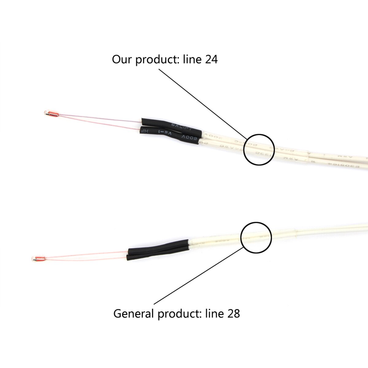 5 PCS 100K 3D Printer NTC Thermistor Temperature Sensor With Cable for Kossel Prusa Reprap 3D Printer