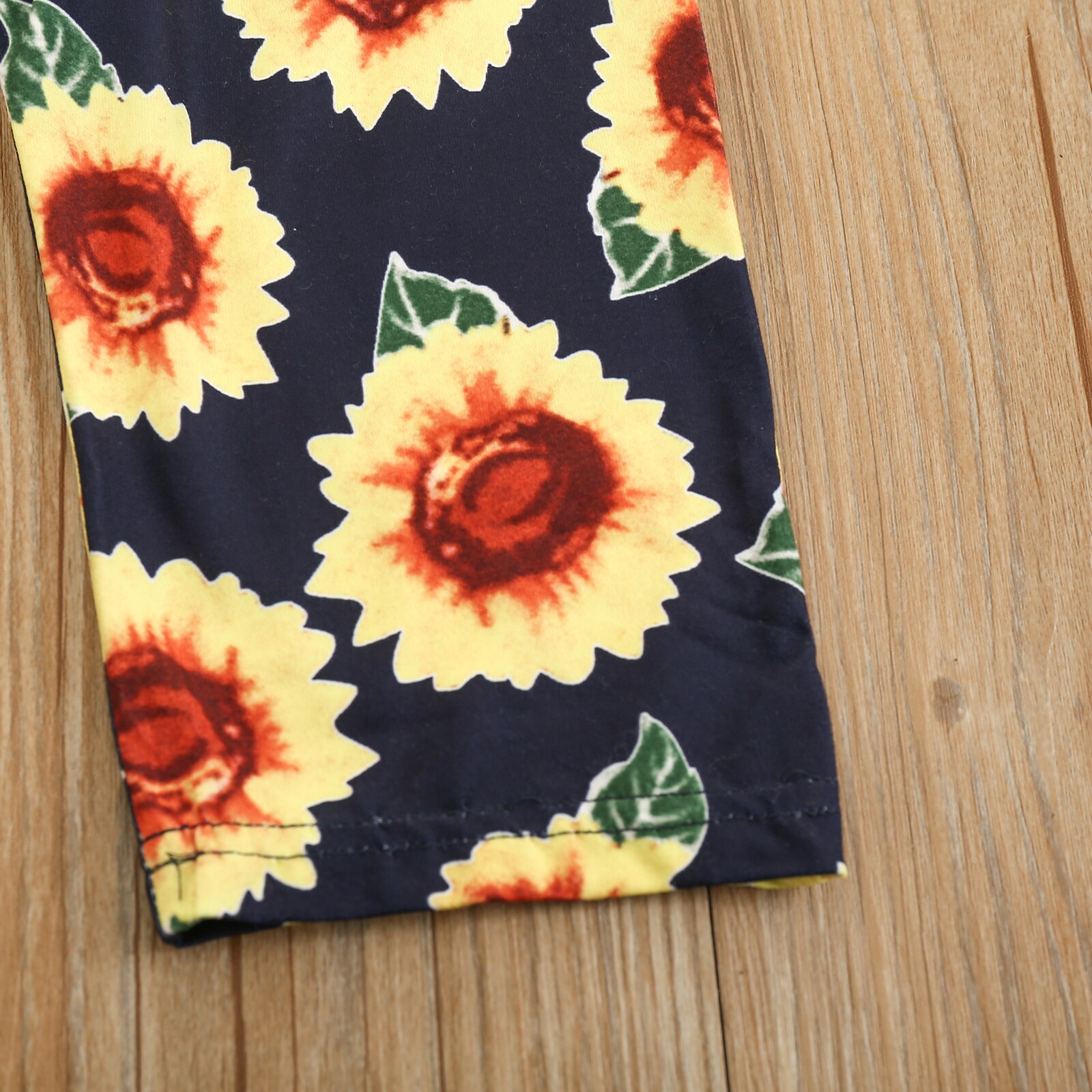 Zonnebloem Print Meisje Jumpsuits 2-7Y Kid Overalls Baby Girl Outfit Kleding Mouwloze Off Shoulder Romper Jumpsuit