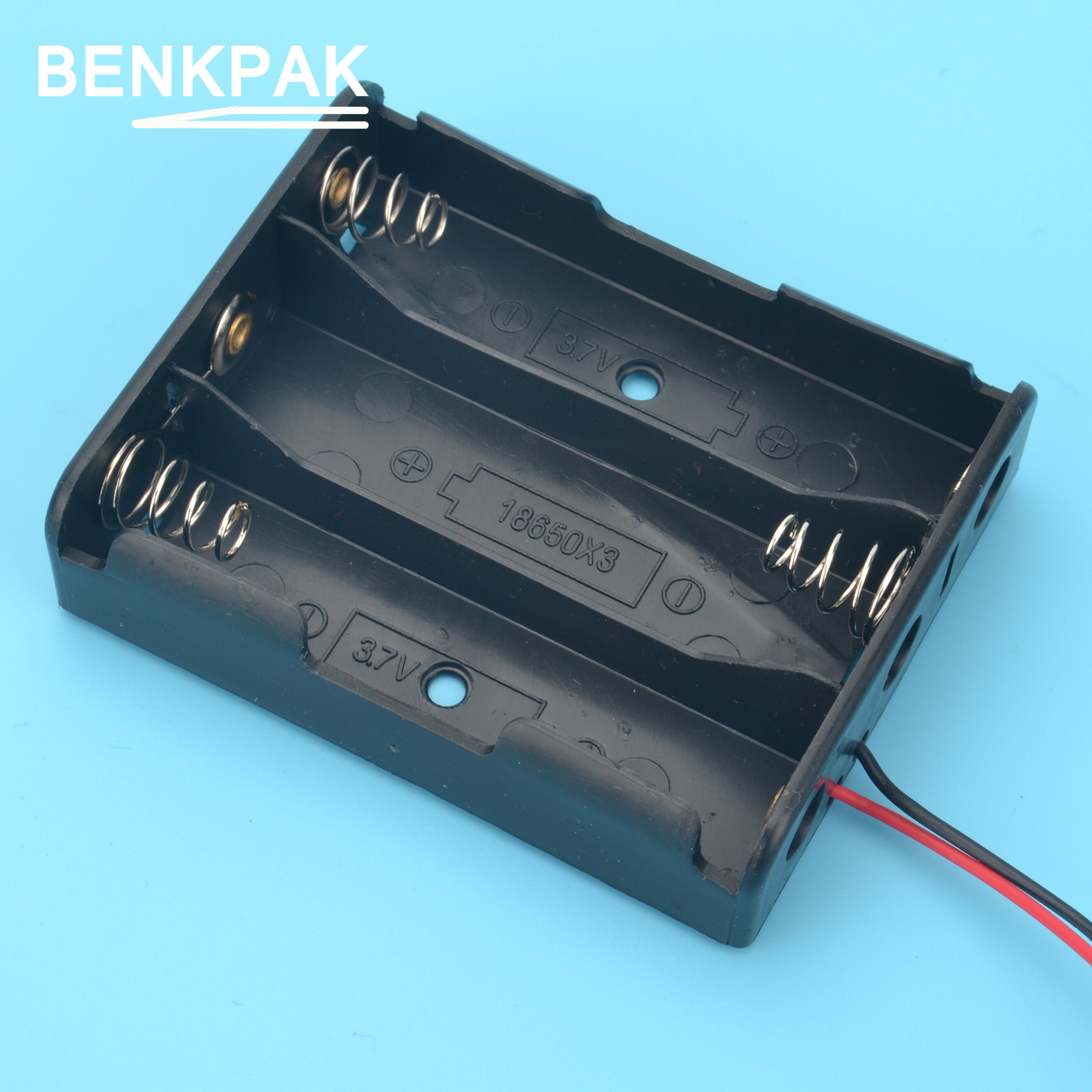 2 stks BENKPAK 18650 Plastic Batterij Houder Opbergdoos Case voor 3x18650 Zwart Batterij Case Batterij Socket voor energie meter