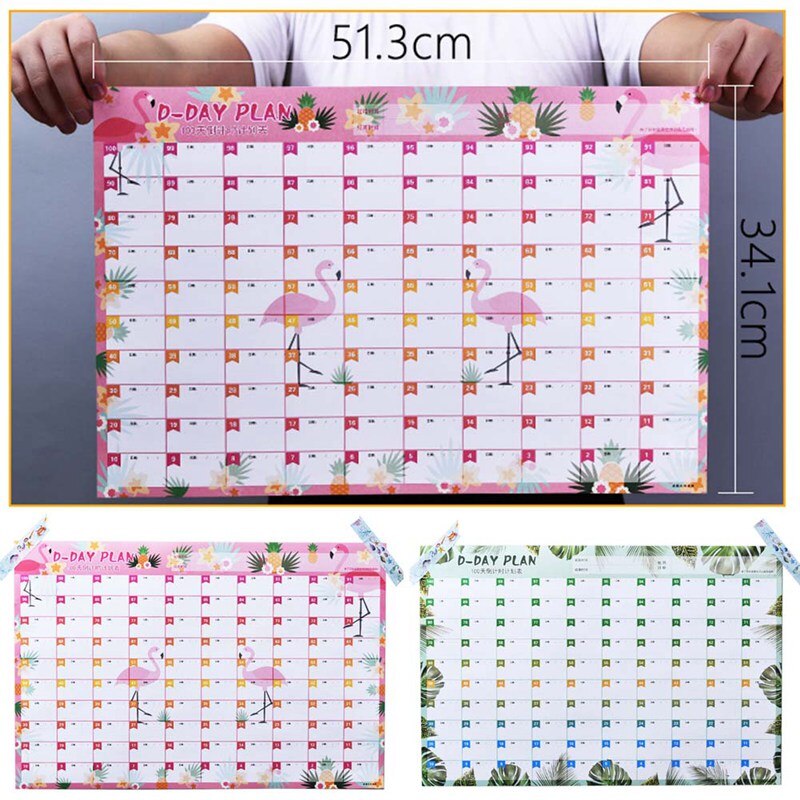 100 Dag Countdown Kalender Leren Schema Periodieke Planner Tafel Voor Kinderen Studie Planning Leren Levert