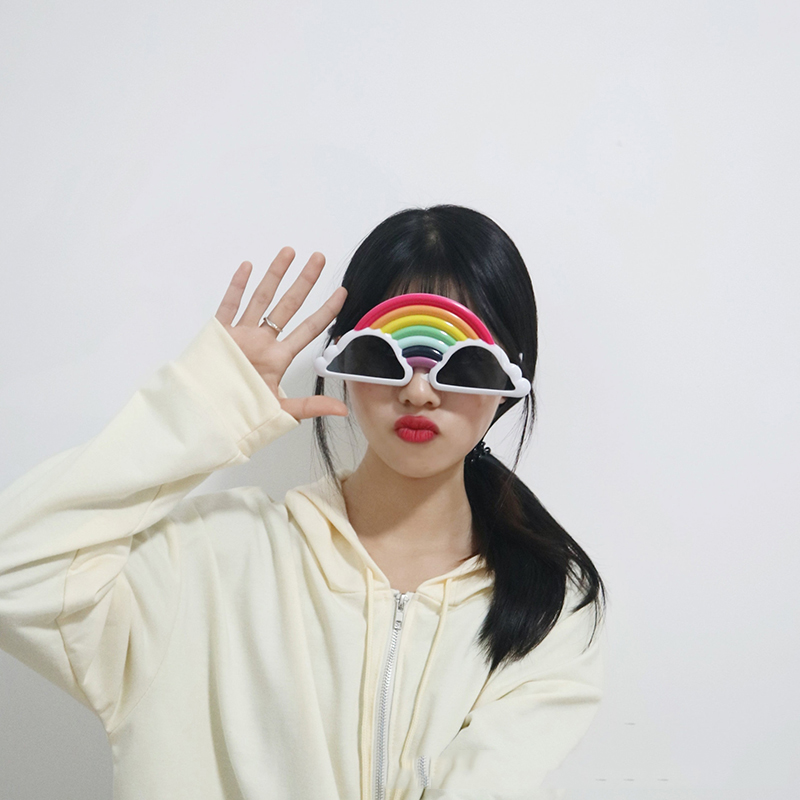 1 Uds. Gafas de sol divertidas y locas para vestido de , accesorios, novedad, disfraz, , carnaval, suministros de decoración para eventos: Castaño