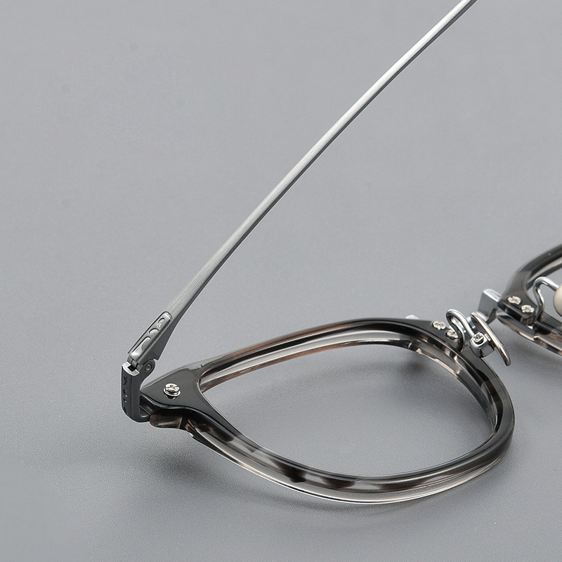 Montura de gafas cuadradas japonesas de titanio para mujer, anteojos fotocromáticos antiluz azul a la , de acetato, con montura completa, 2024