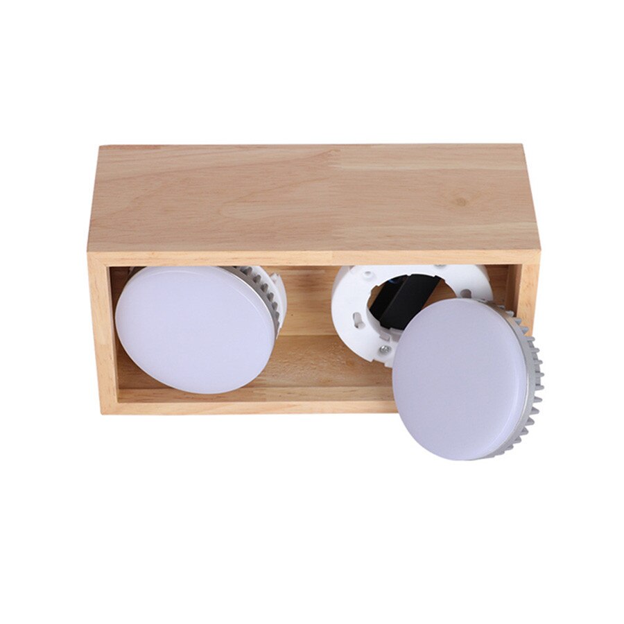 Adjustable Wooden LED Ceiling Light 9W 18W Surface Mounted LED Spotlight Bedroom Kitchen Dining Living Room Corridor Downlight