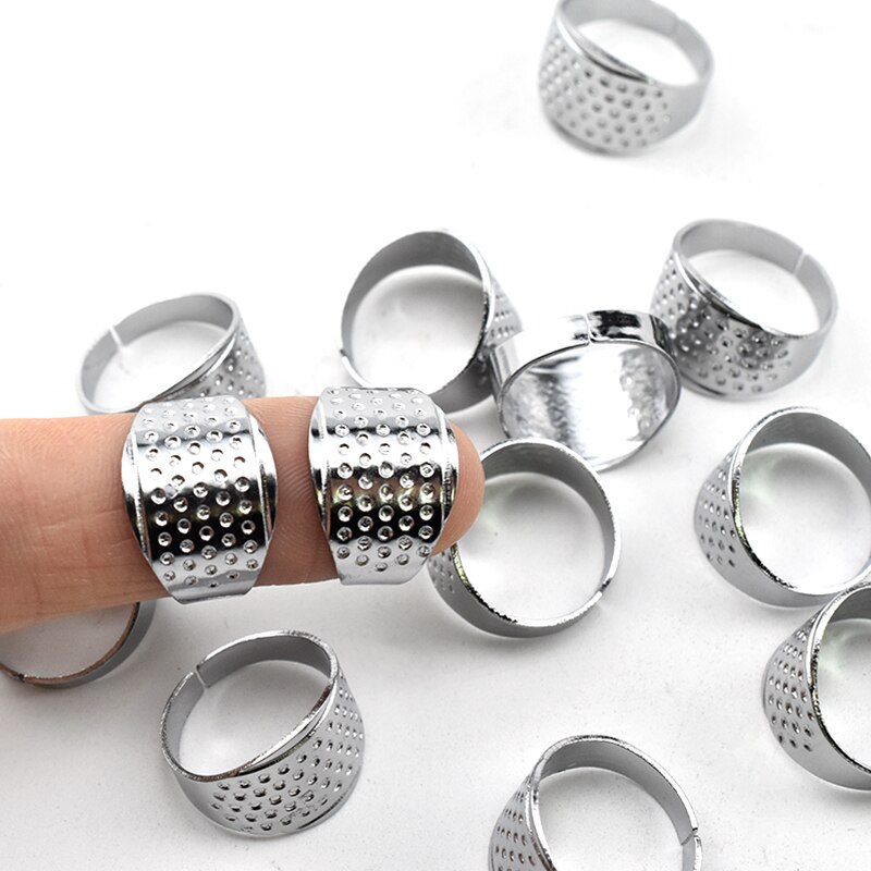 LMDZ 4pcs Sewing Thimbles Adjustable Size Ring Thimble Sewing Quilting Craft Sewing Hardworking DIY Tools Finger Protector