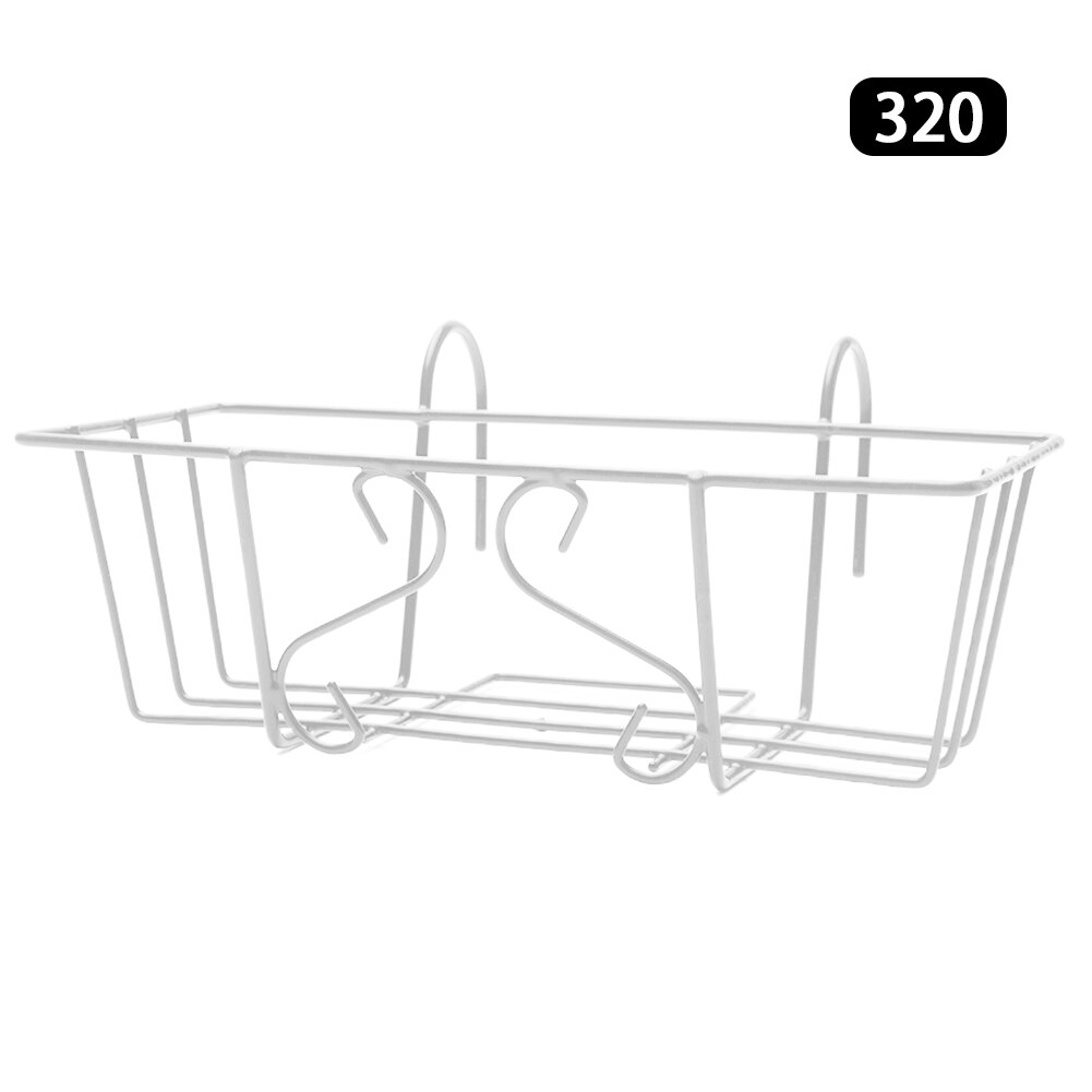 Iron Art Multifunction Display Stand Durable Home Porch Hanging Railing Fence Flower Pot Holder Storage Hanger Balcony Rack